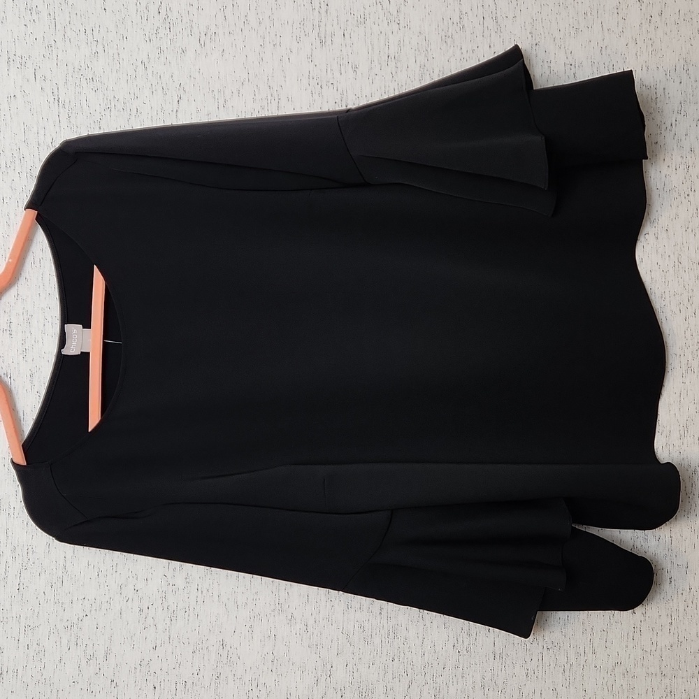 NWT Black Flutter Sleeve Top